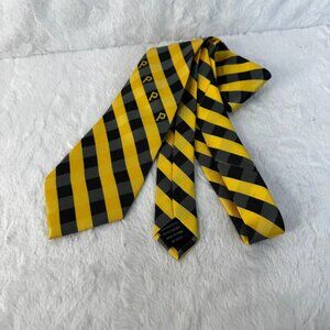 Pittsburgh Pirates MLB Yellow & Black Plaid Polyester Tie With "P" Logo